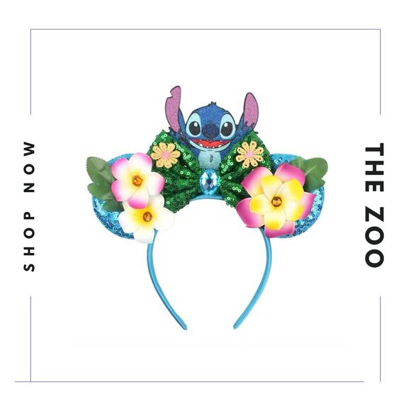 Headband and Scrunchie with Mouse Ears Lilo and Stitch - Picture 2 of 3